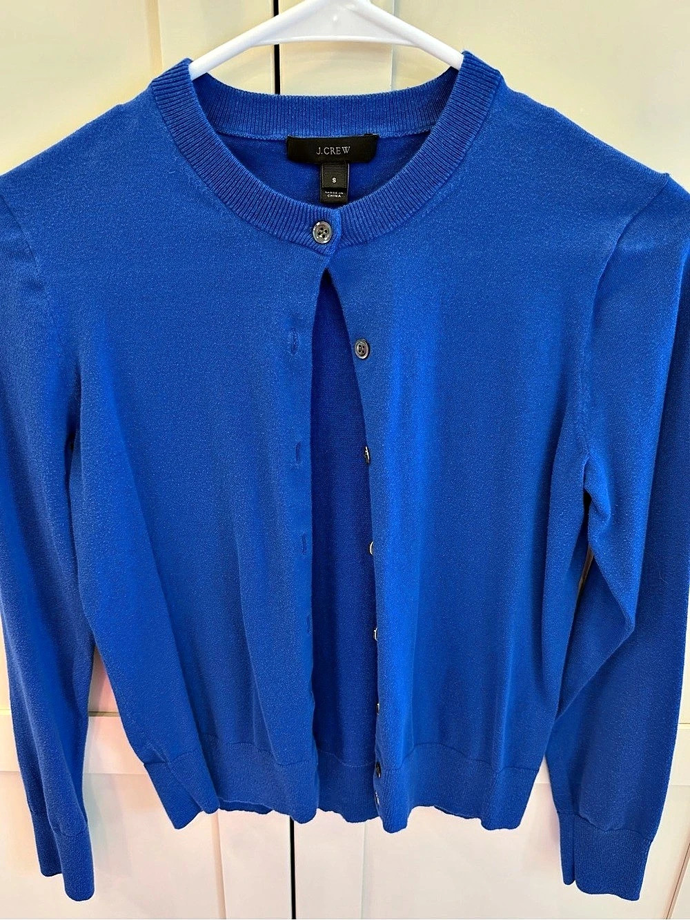 J.Crew Jackie Cardigan Cotton Cardigan Blue Small